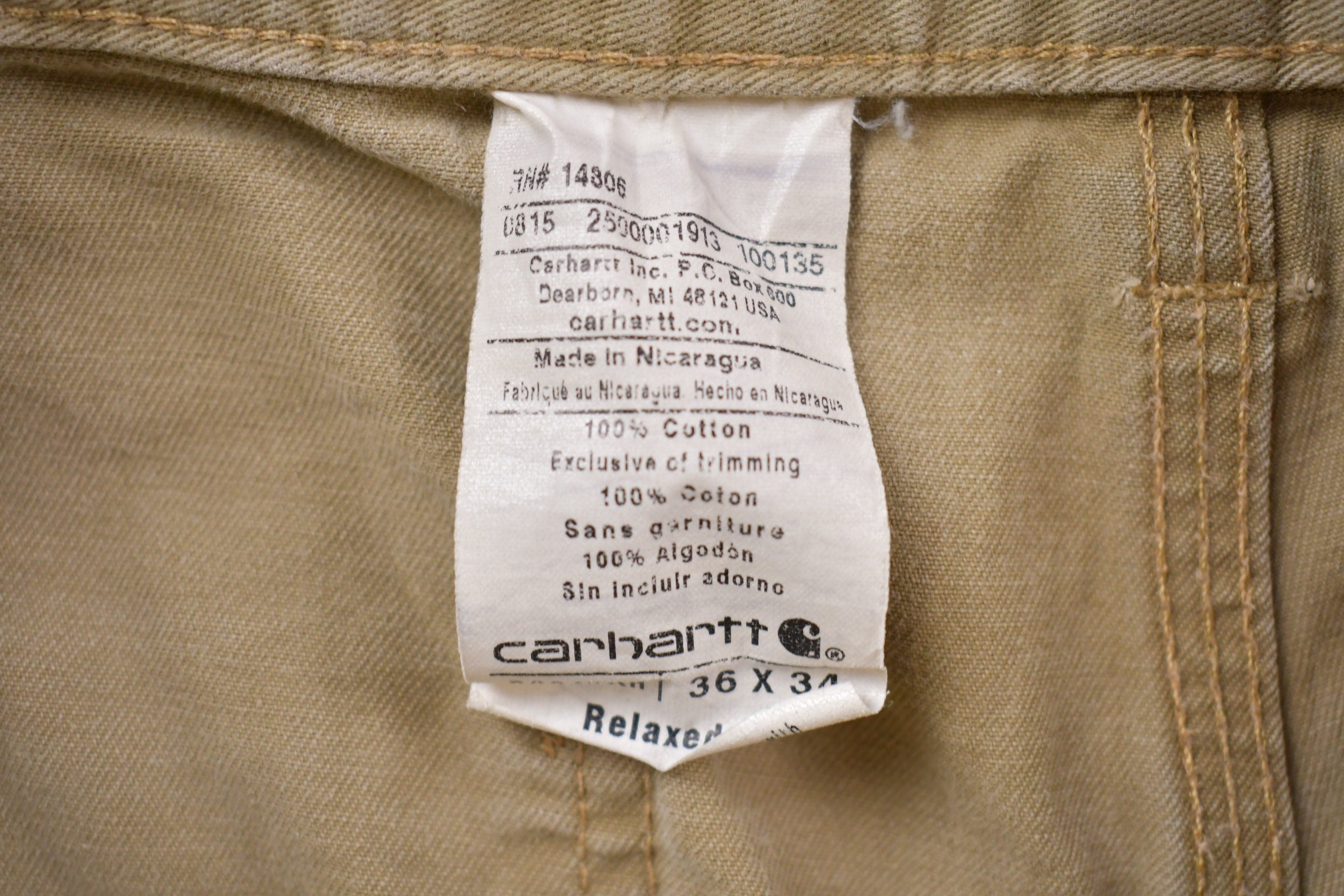 Vintage 1990s Carhartt Khaki Pants 36 x 32
