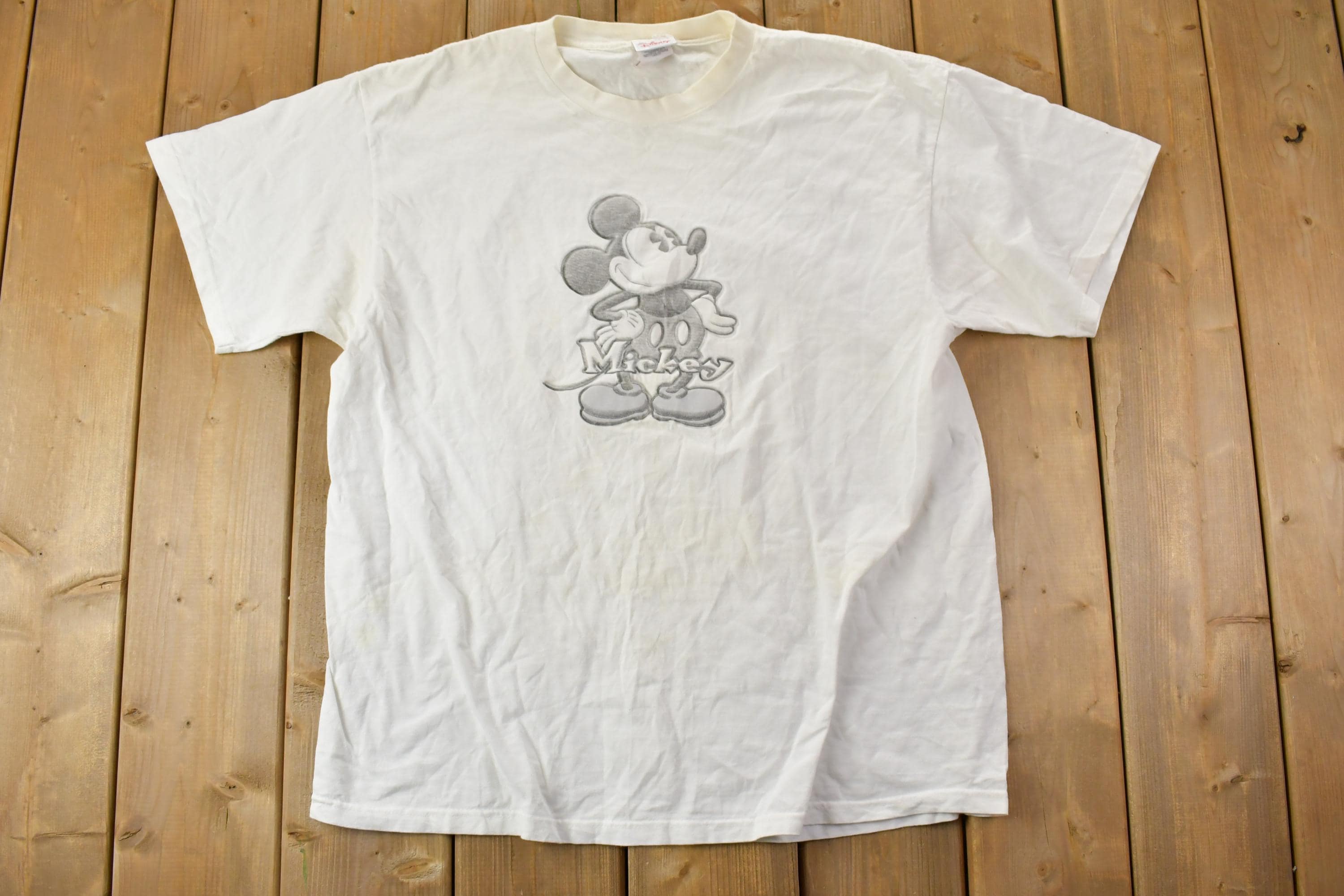 Vintage 1990s Disney Cartoon Promo T-Shirt  90s Graphic Tee  Vintage Mickey Mouse  Made In USA  90s Disney Tee