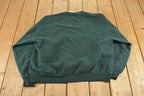 Vintage 1990s Morning Sun Snowman Graphic Christmas Crewneck Sweatshirt Women's XL / 90s Winter Crewneck / Double Collar