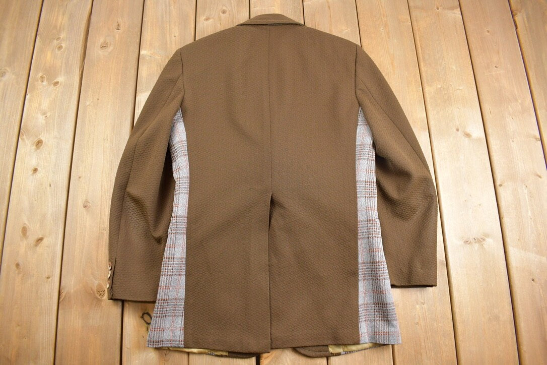 Vintage 1970s Mr Ted Plaid Blazer