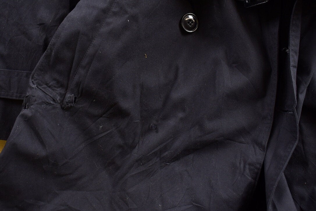 Vintage 2001 Military Black All Weather Trench Coat