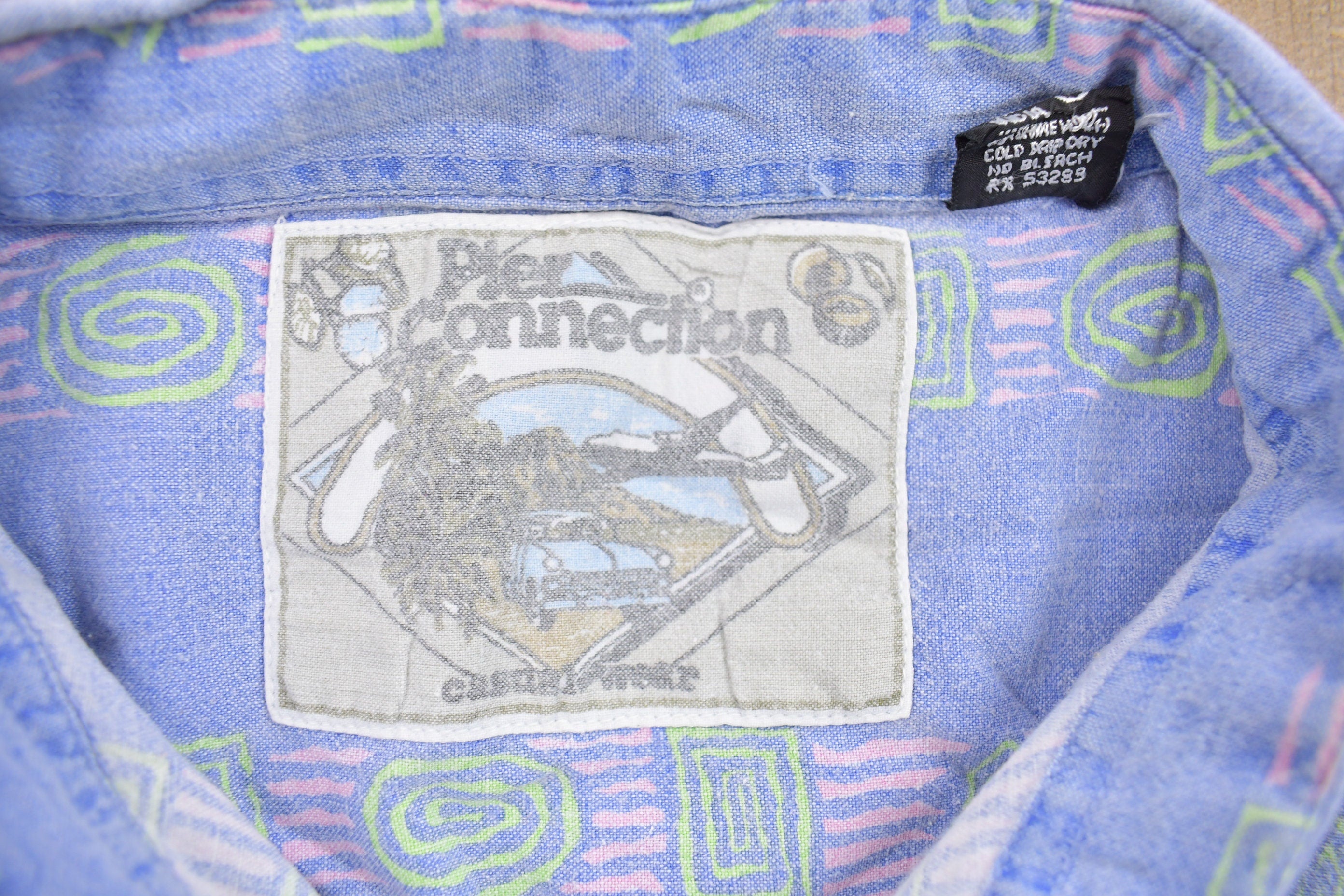Vintage 1990s Pier Connection Short Sleeve Button Up Shirt