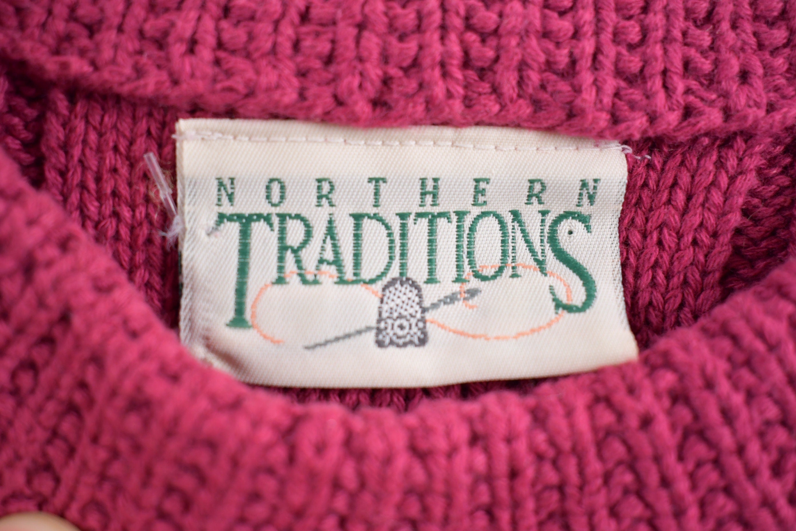 Vintage 1990s Northern Traditions Wool Cable Knit Sweater