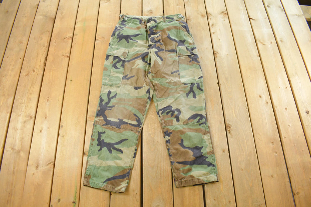 Vintage 2000s Army Military Woodland Camo Cargo Pants Men's Medium