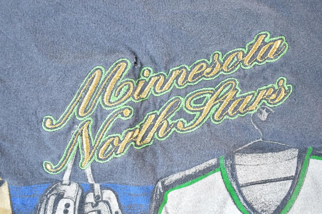 Vintage 1990s Minnesota North Stars NHL Graphic T-Shirt Made In USA