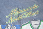 Vintage 1990s Minnesota North Stars NHL Graphic T-Shirt Made In USA