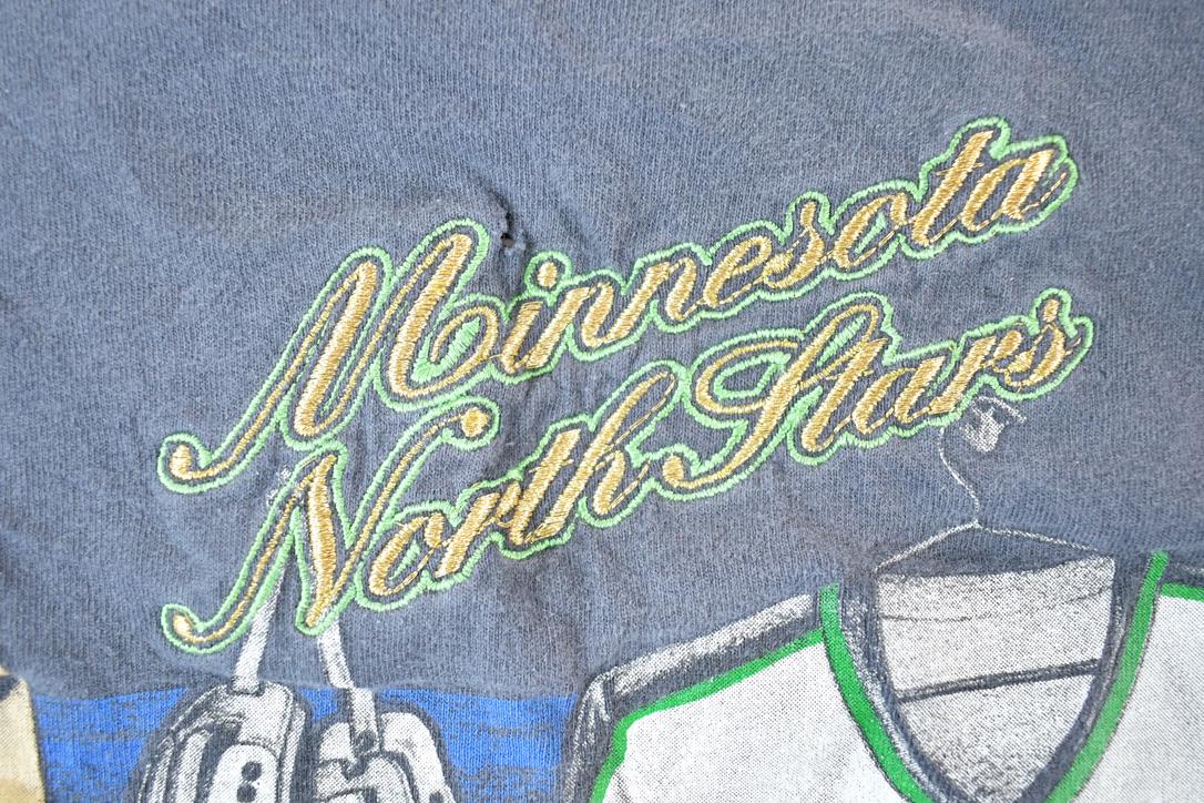 Vintage 1990s Minnesota North Stars NHL Graphic T-Shirt Made In USA
