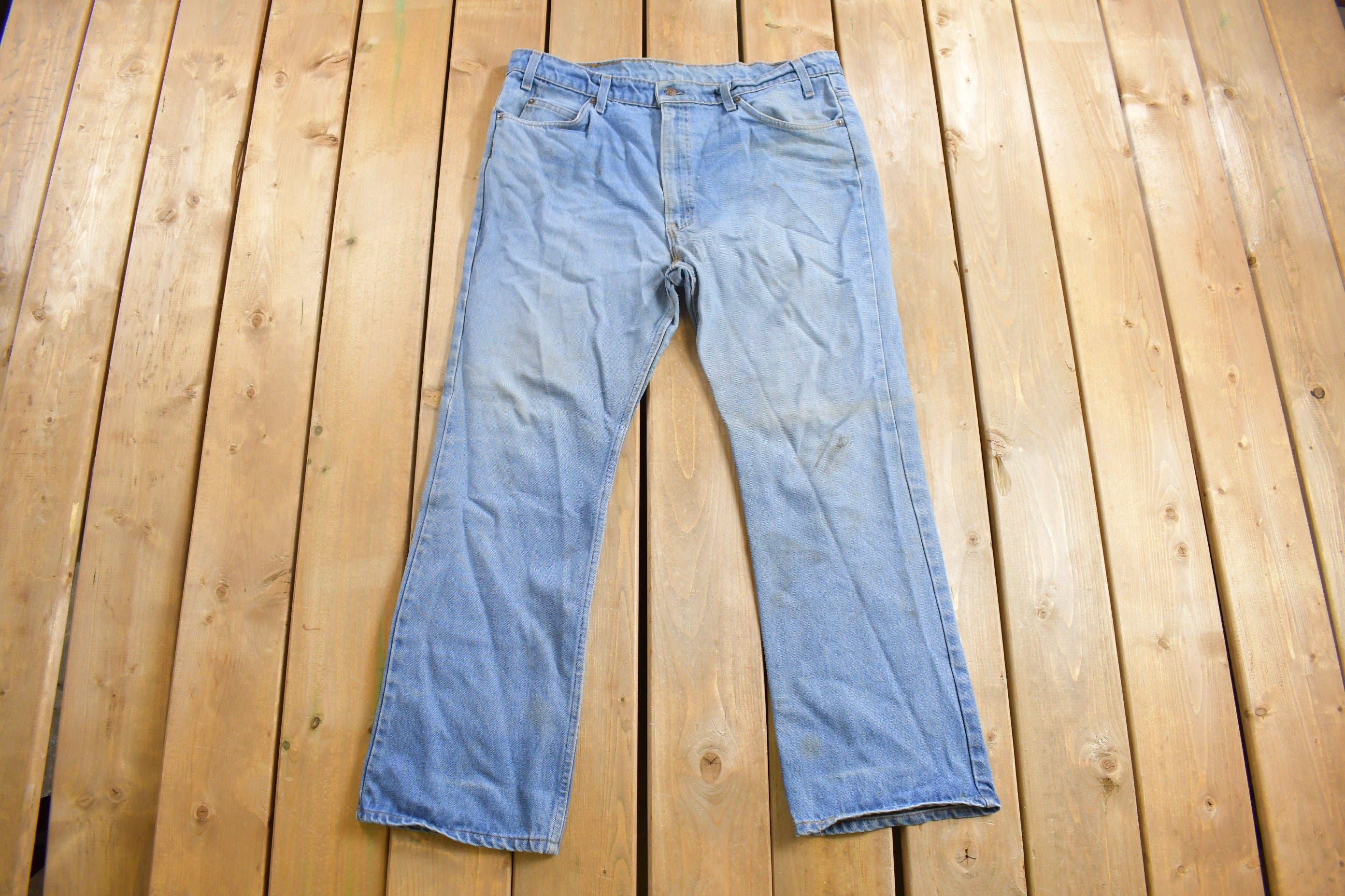 Vintage 1970s Levi's Orange Tab Jeans Size 37 x 28