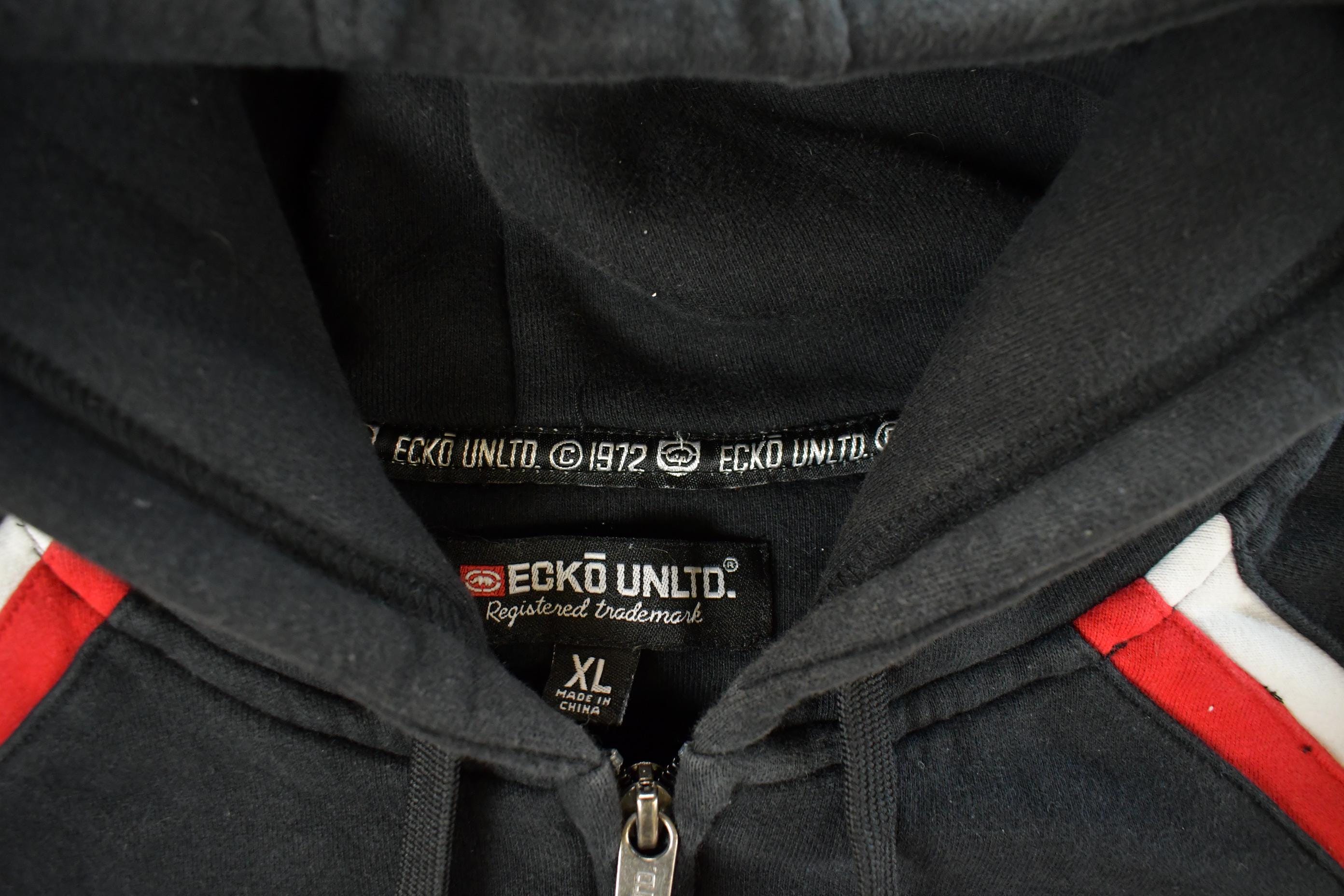Vintage Y2K Ecko Unltd Full Zip Hoodie Sweater Men's XL