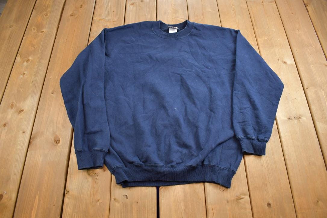 Vintage 1990s Blank Park Seven Sportswear Crewneck Sweatshirt Made In USA