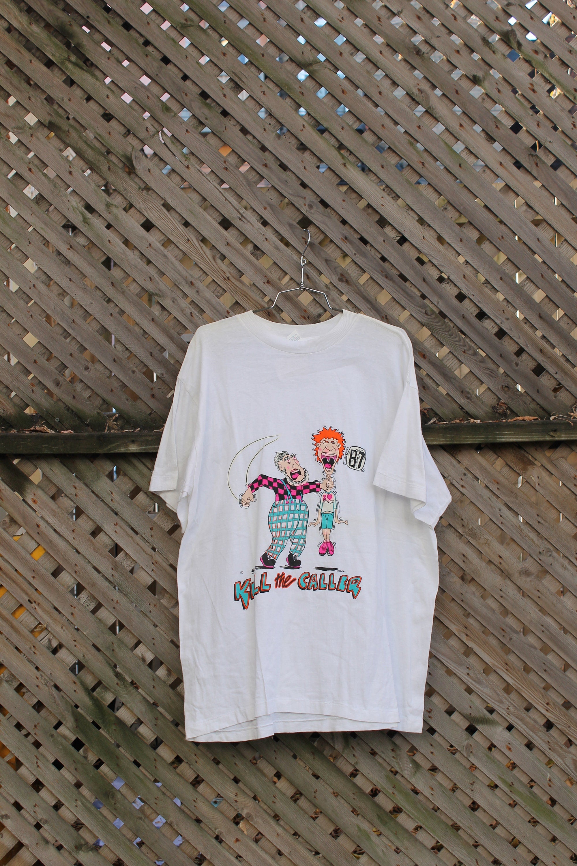 Vintage 1990s Kill The Caller Bingo Graphic T Shirt