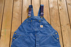Vintage 1980s Carhartt Blue Canvas Double Knee Overalls
