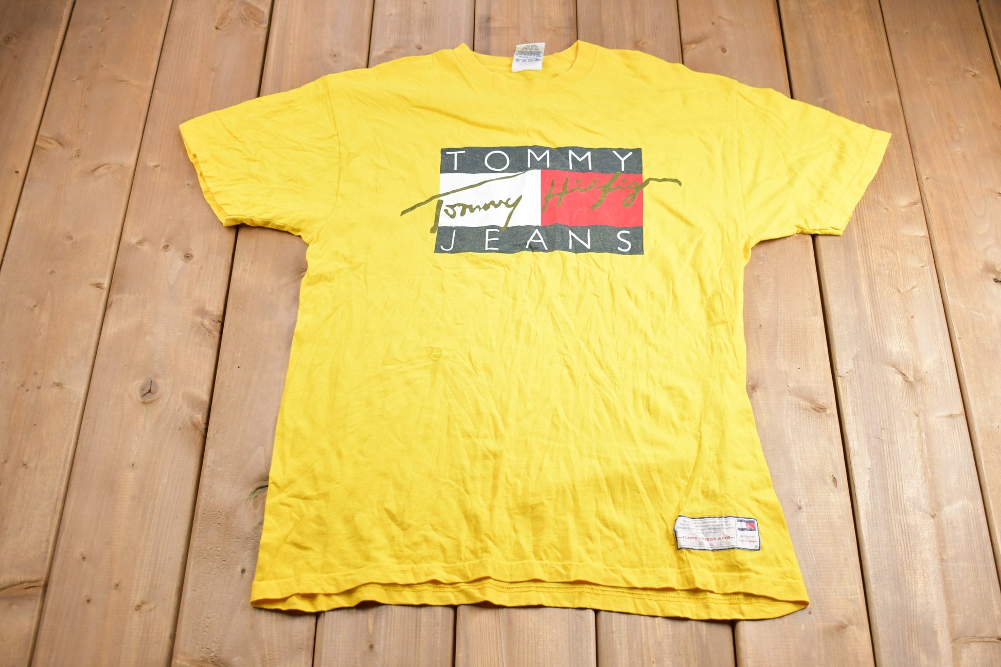 Vintage 1990s Tommy Jeans Made In USA Graphic T-Shirt
