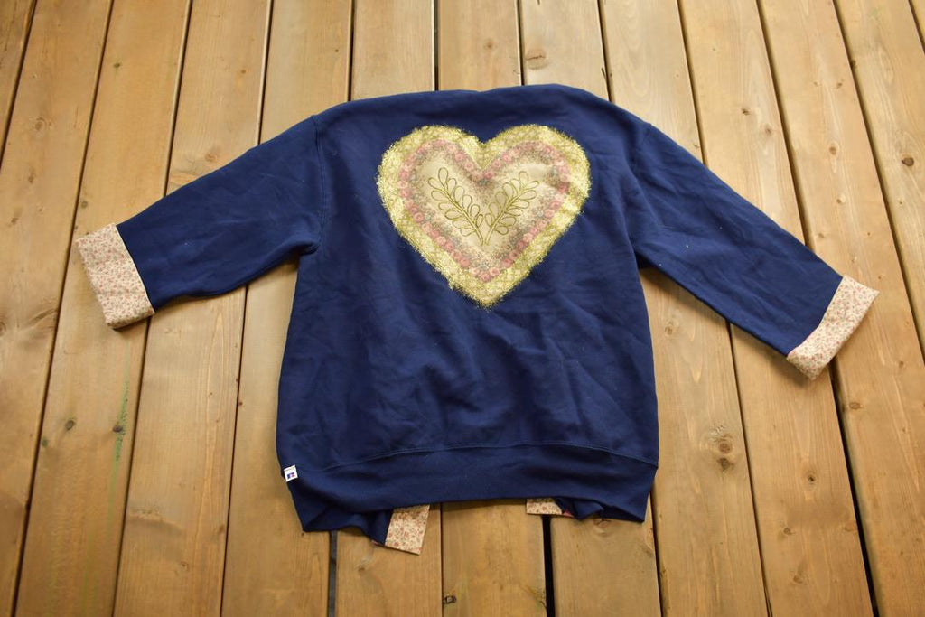 Vintage 1990s Russell Floral Cardigan Sweater