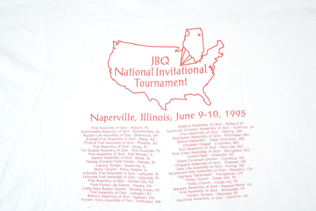 Vintage 1990s JBQ Fuel For Fire Souvenir Barbequing T-Shirt Mens XL