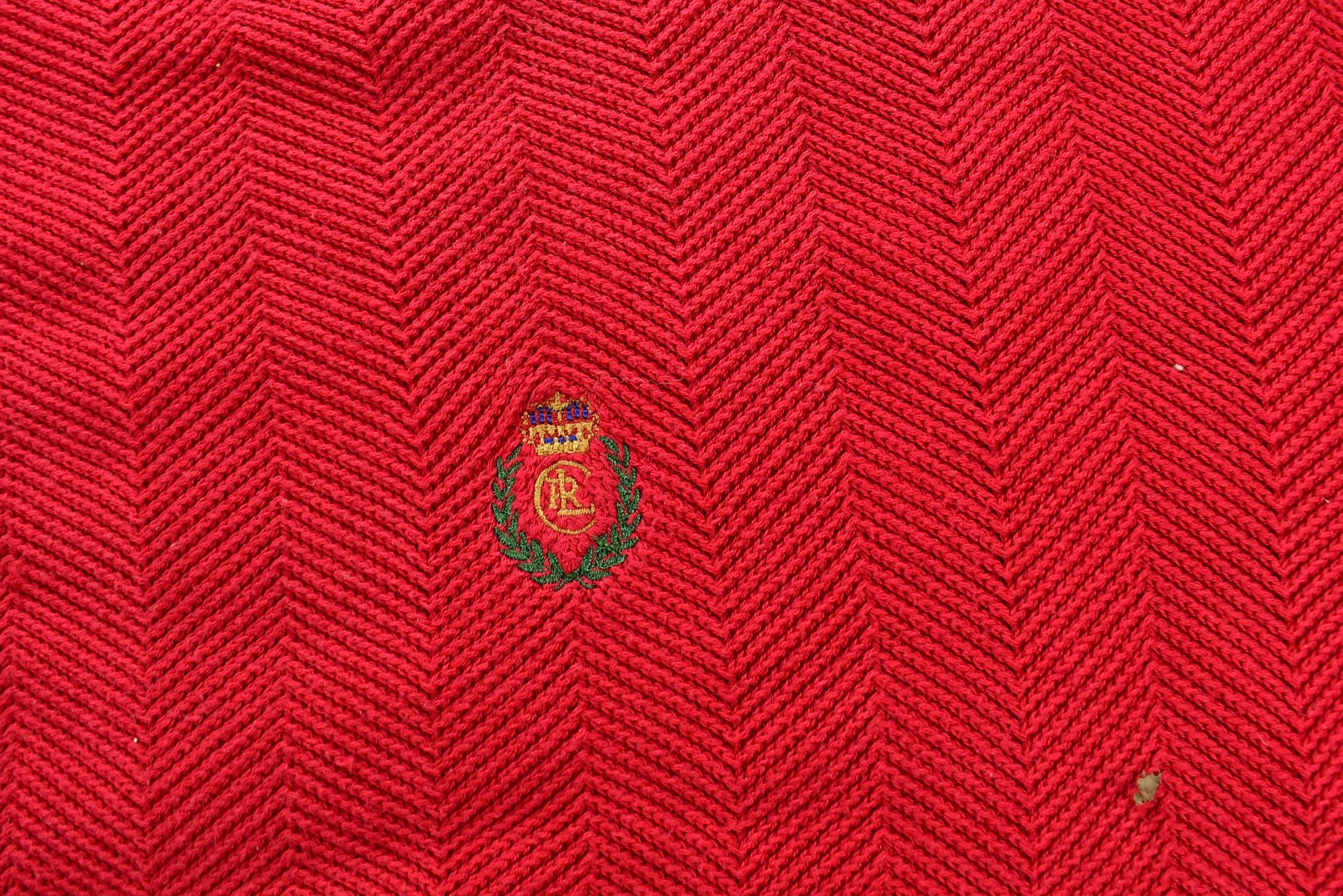 Vintage 1990s Chaps Ralph Lauren Knitted Sweater / Vintage 90s Crewneck / Embroidered / Outdoor / Sweatshirt / Vintage Polo