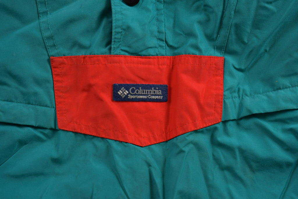 Vintage 1980s Columbia Sportswear Quarter Zip Windbreaker Jacket