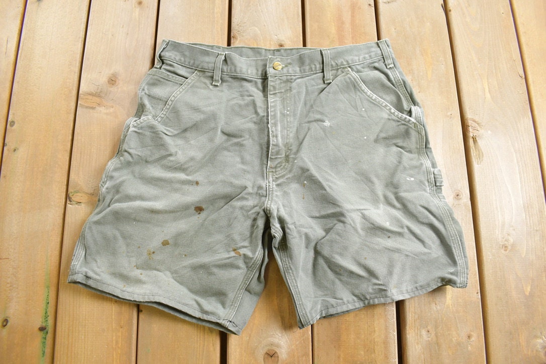 Vintage 1990s Carhartt Olive Shorts Size 34