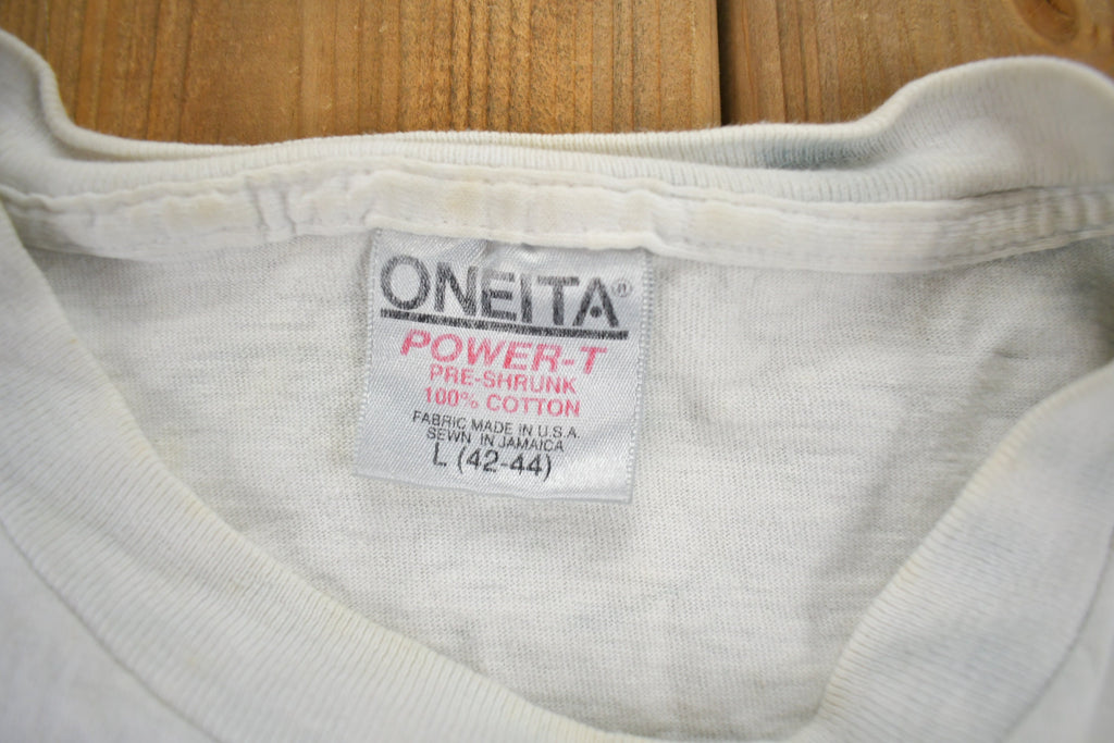 Vintage 1990s Oneita Frog Painting T-Shirt / Made In USA / Single Stitch / Streetwear / Nature T Shirt / Outdoorsman / Wilderness