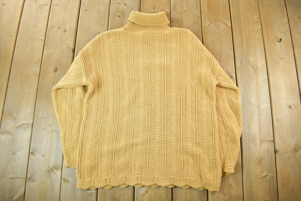 Vintage 1990s Marie Claire Knit Turtleneck Sweater Women's Large