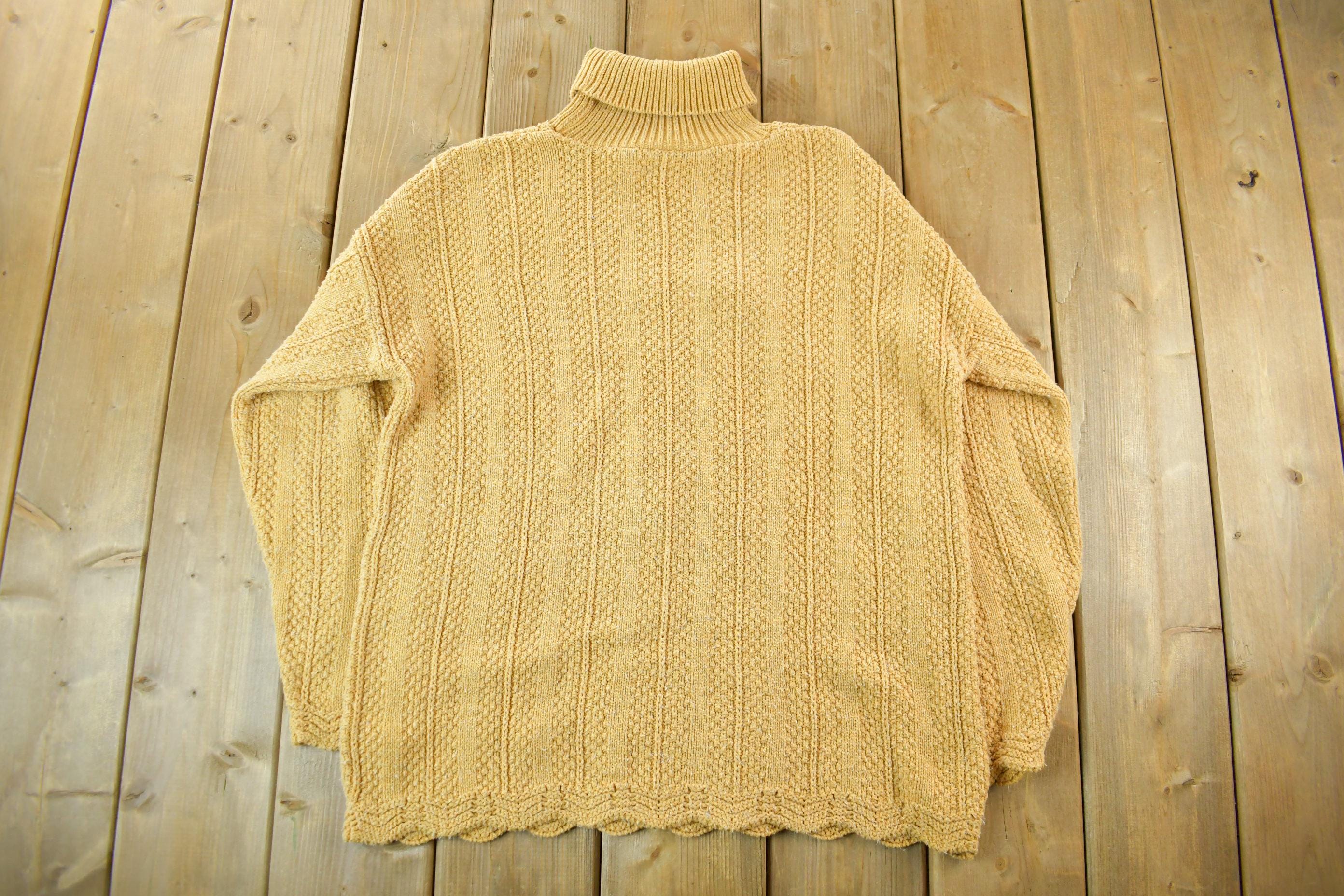 Vintage 1990s Marie Claire Knit Turtleneck Sweater Women's Large