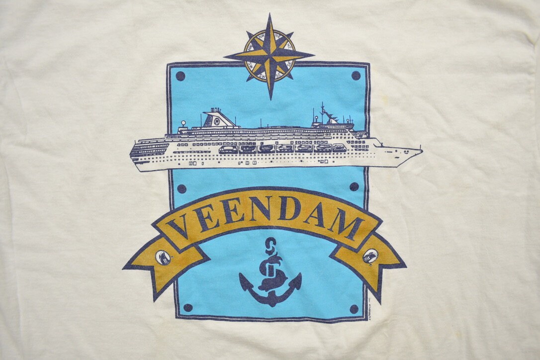 Vintage 1990s Veendam Cruise Ship Souvenir T Shirt