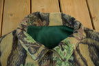 Vintage 1990s Tree Camo Zip Up Fleece Sweater Jacket Men's XL  Outdoors Hunting Gear  Outdoorsman  Cozy Sweatshirt