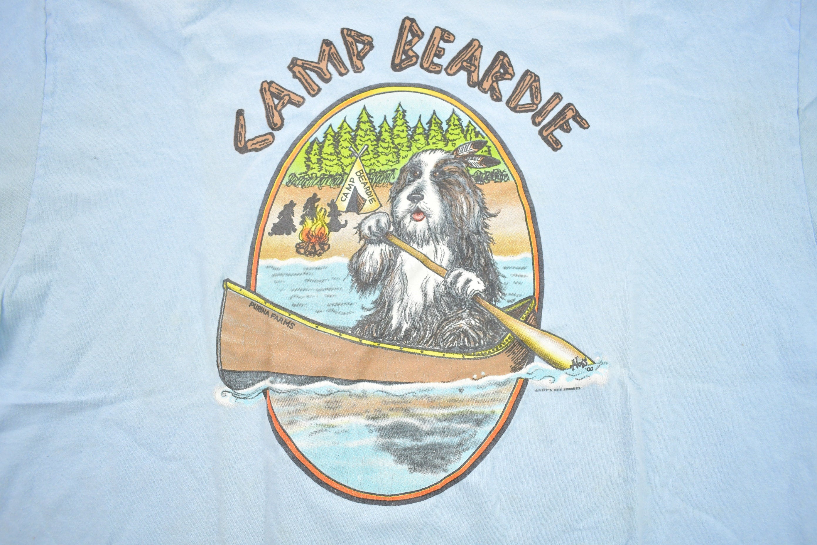 Vintage 2000 Camp Beardie Graphic Souvenir T Shirt