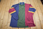 Vintage 1990s American Eagle Striped Rugby Shirt - Large