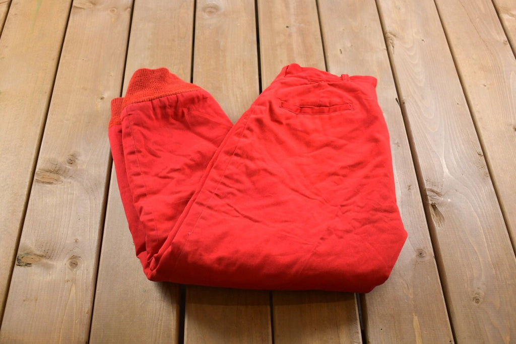 Vintage 1990s Red Insulated Pants Size 32 x 29