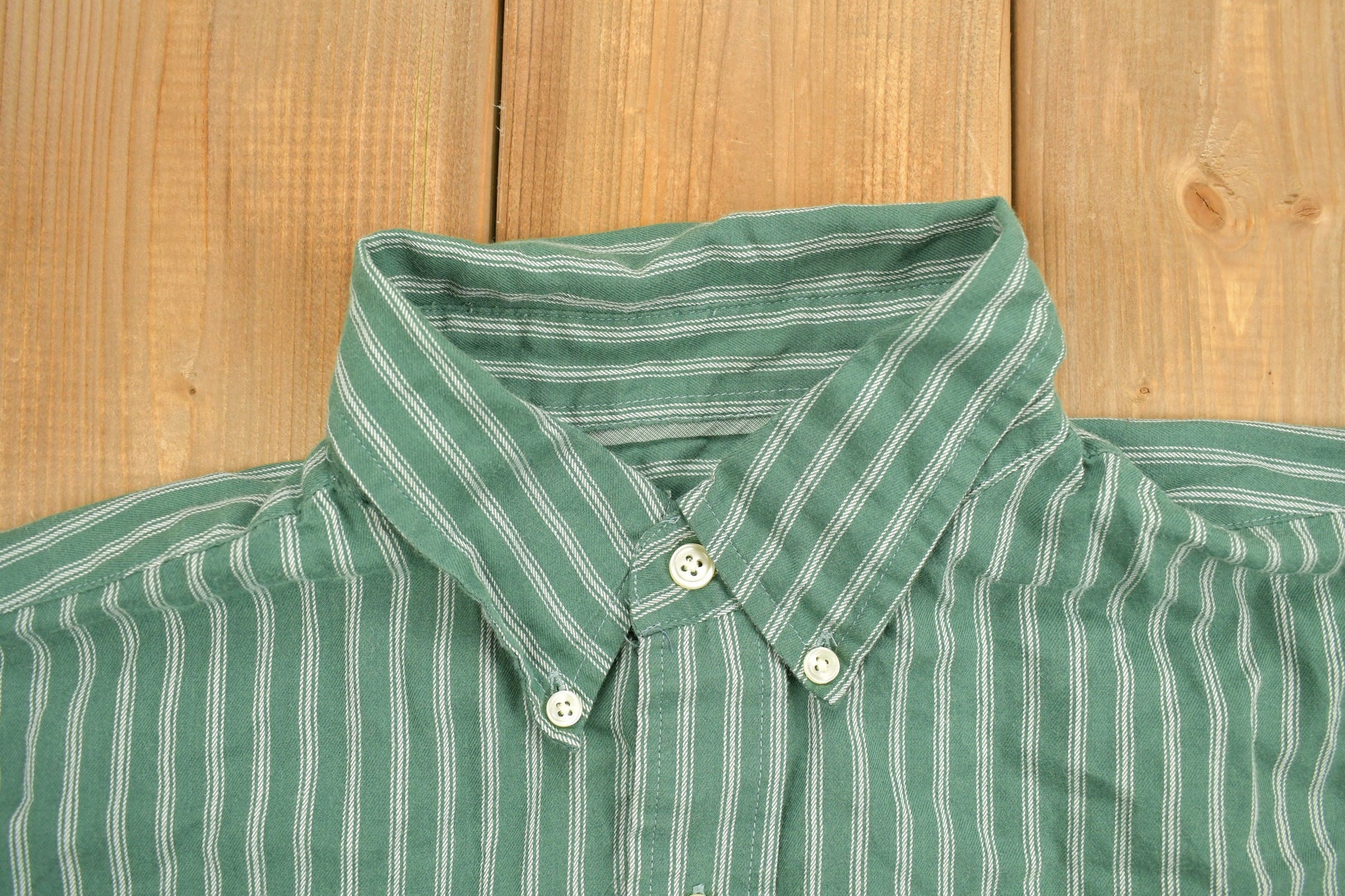Vintage 1990s Ralph Lauren Chaps Embroidered Striped Button Up Shirt