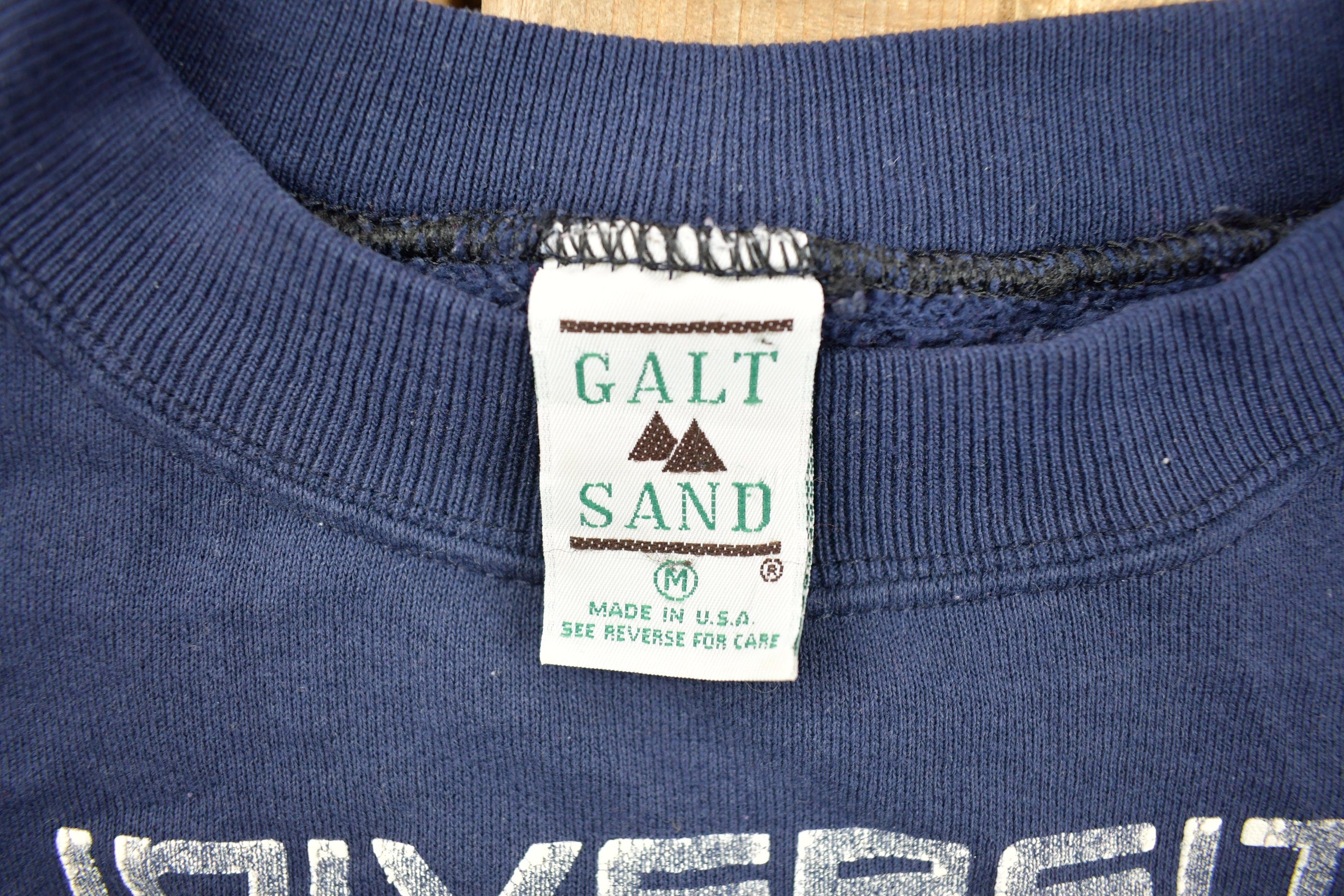 Vintage 1990s University Of Michigan Collegiate Crewneck  Embroidered  NCAA Sweatshirt  Sportswear  Americana  Galt Sand Sweatshirt