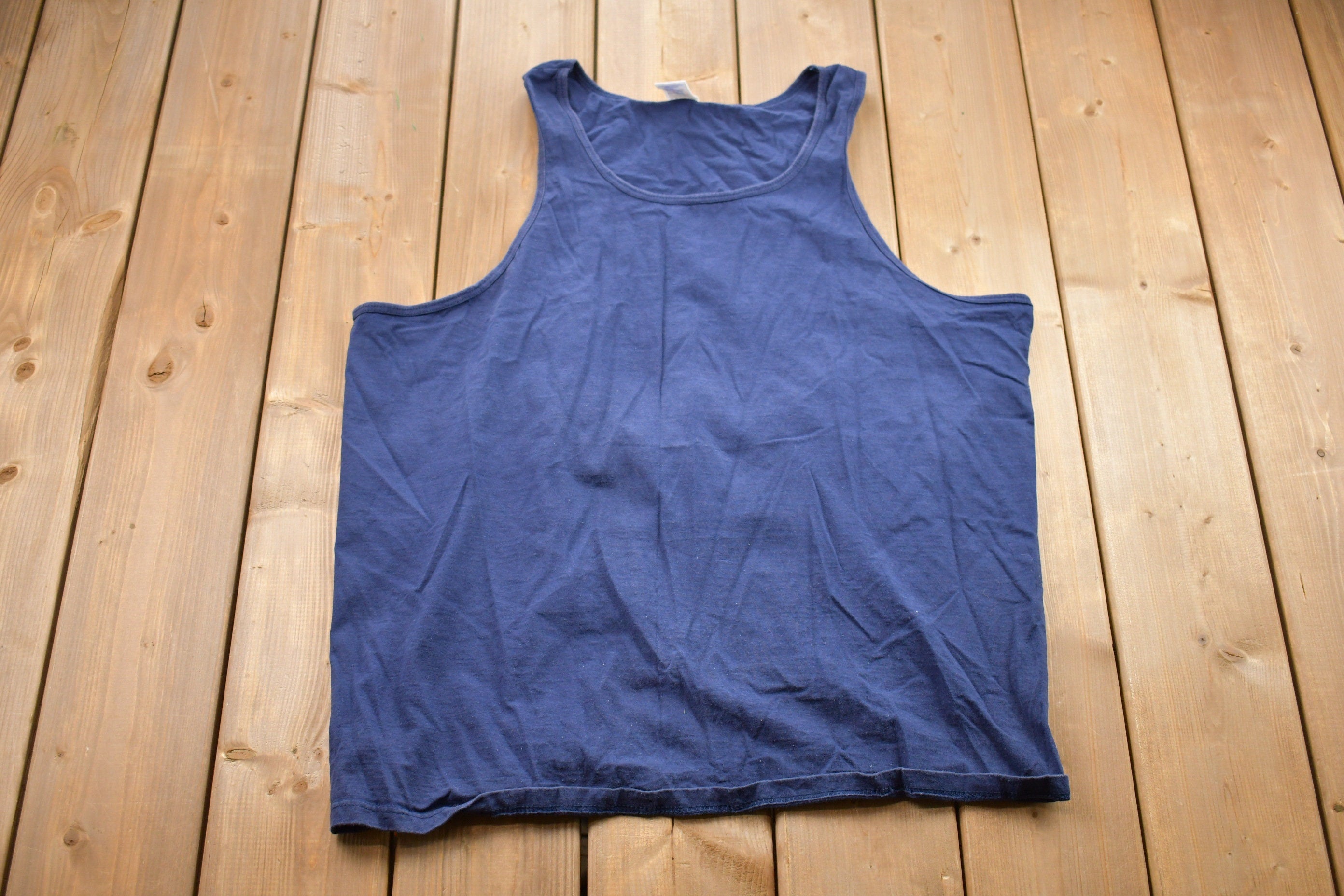 Vintage 1990s Jerzees Blank Tank Top  80s  90s  Streetwear  Retro Style  Tank Top  Muscle Shirt  Made In USA