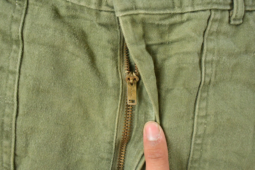 Vintage 1960s Military OG-107 Sateen Fatigue Pants Men's 34 x 27