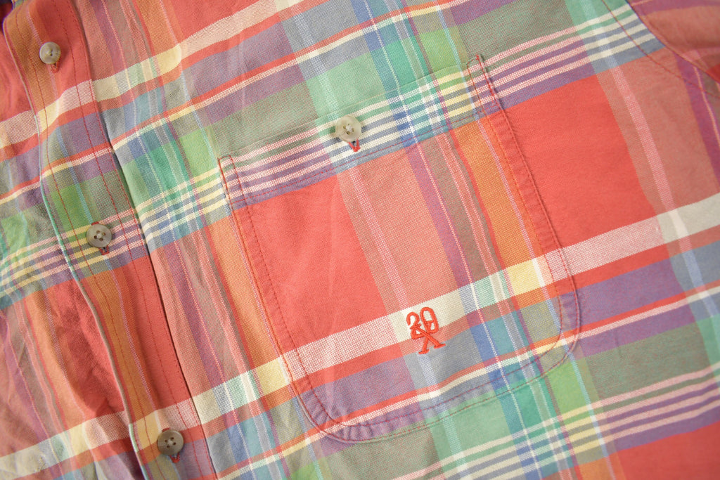 Vintage 1990s Twenty X Short Sleeve Plaid Button Up Shirt
