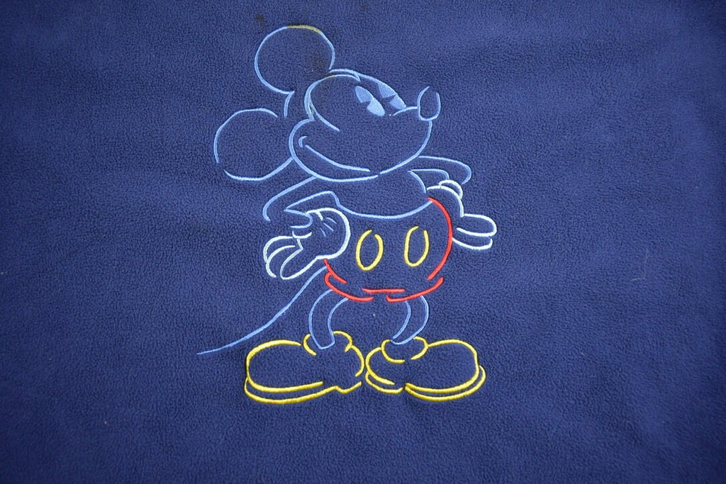 Vintage 1990s Mickey Mouse Embroidered Disney Fleece Sweater