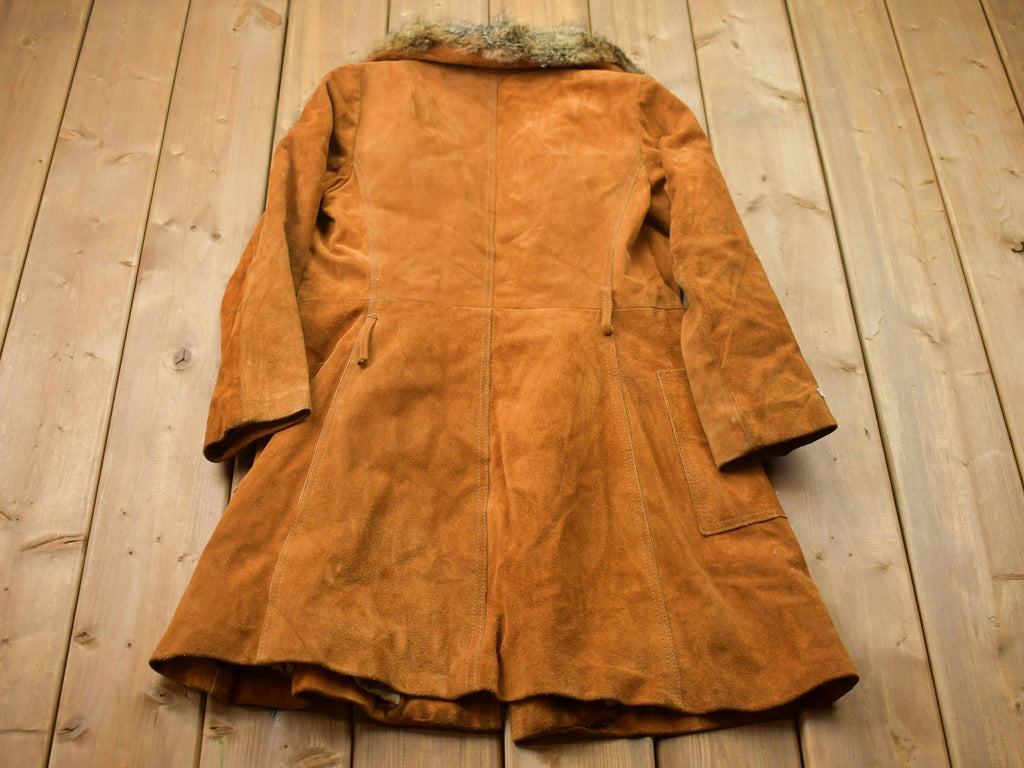 Vintage 1980s Fur Leather Coat