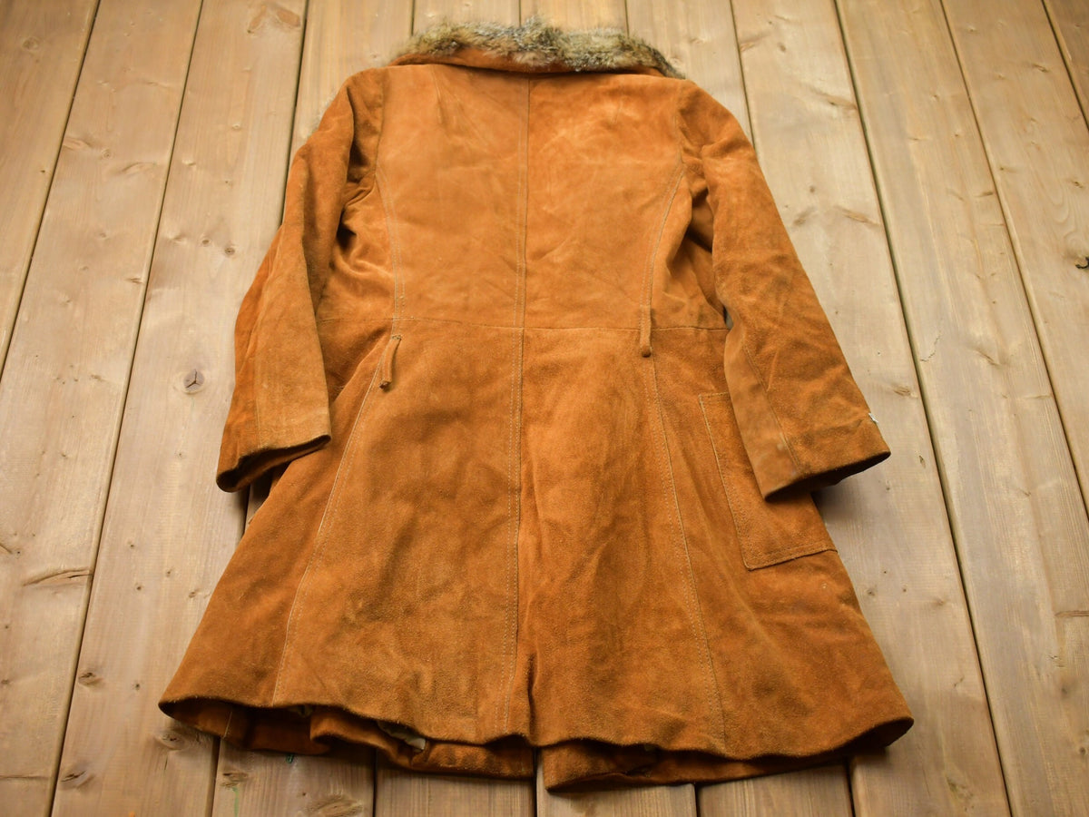 Vintage 1980s Fur Leather Coat