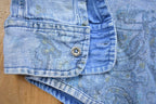 Vintage 1990s Krazy Kat Denim Button Up Shirt / Denim / Abstract Pattern / Casual Shirt / Formal Shirt
