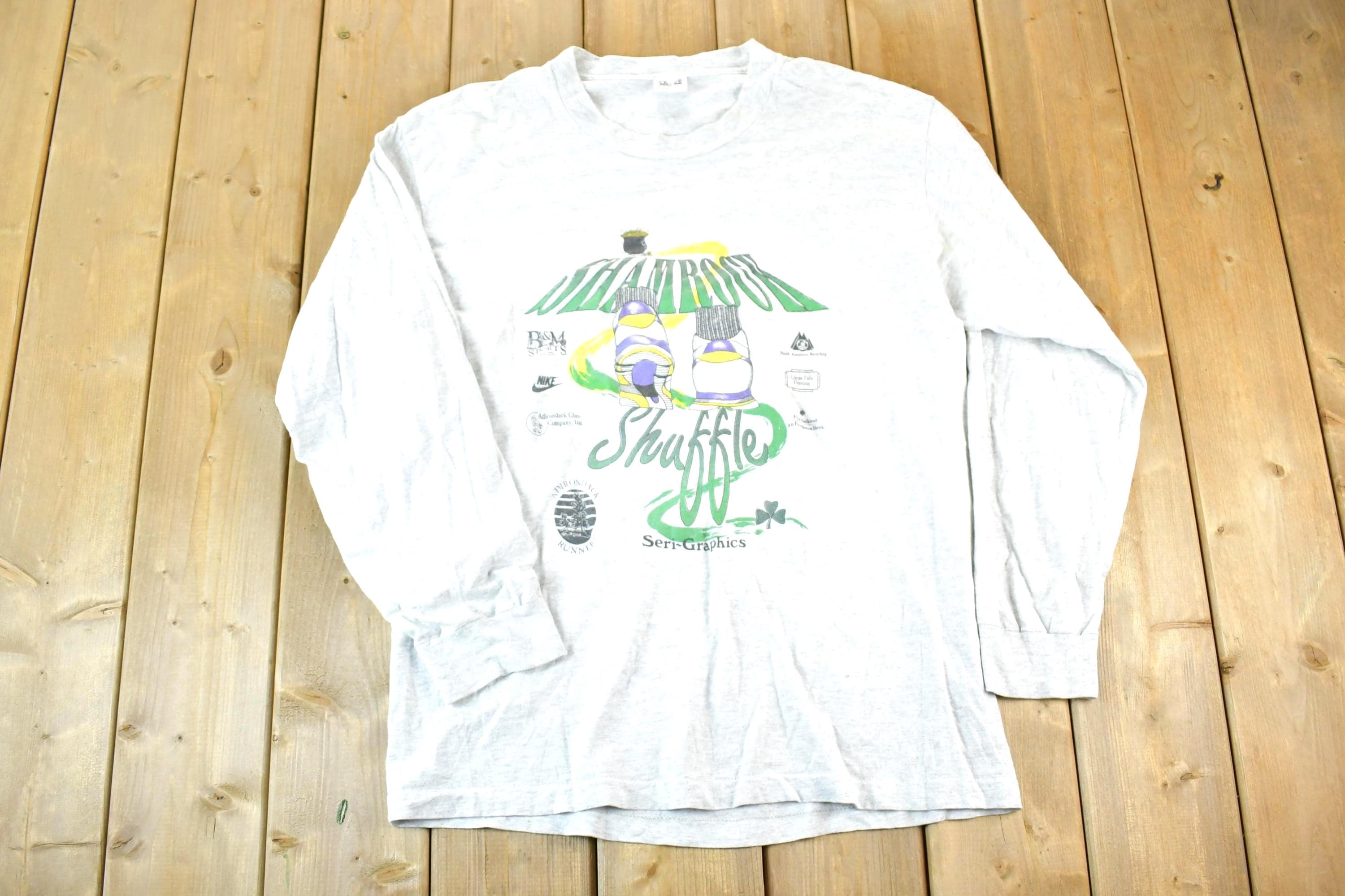 Vintage 1990s Shamrock Shuffle Nike Souvenir Long Sleeve T-Shirt Mens L