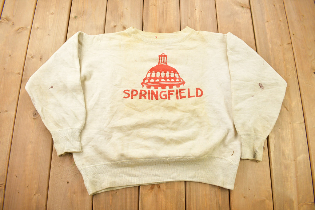 Vintage 1950s Crewneck Spring Field College Collegiate Wear