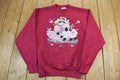 Vintage 1990s Fruit Of The Loom Grandma Style Crewneck Sweater