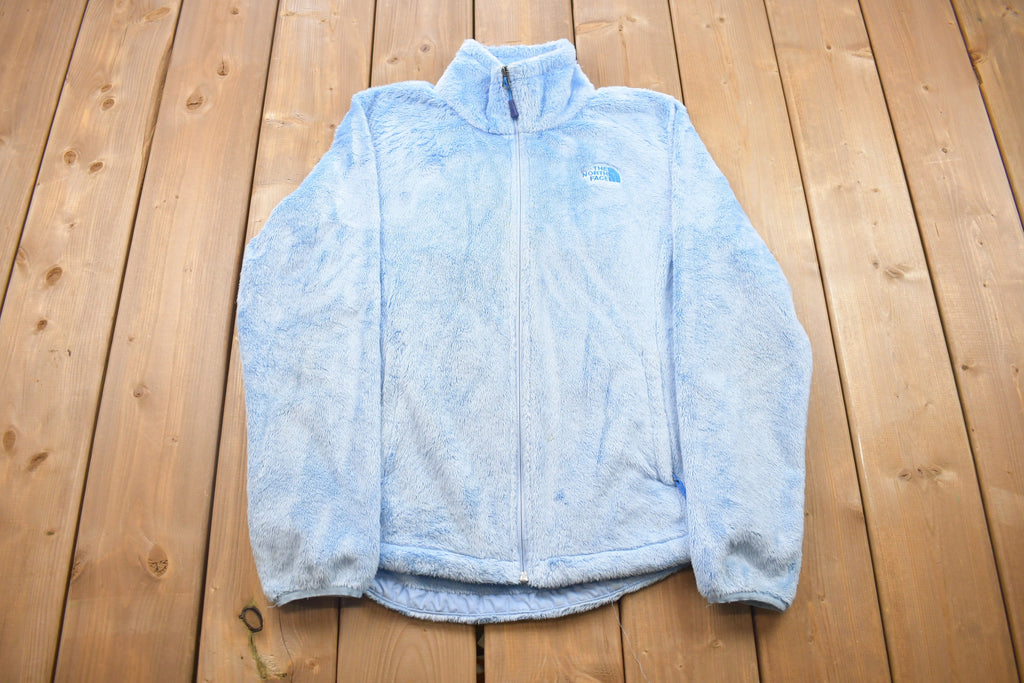 Vintage 1990s North Face Fluffy Fleece Sweater / Women's Vintage / Outdoors / 90s Sweater / Streetwear / Hiking / Fleece Zip up