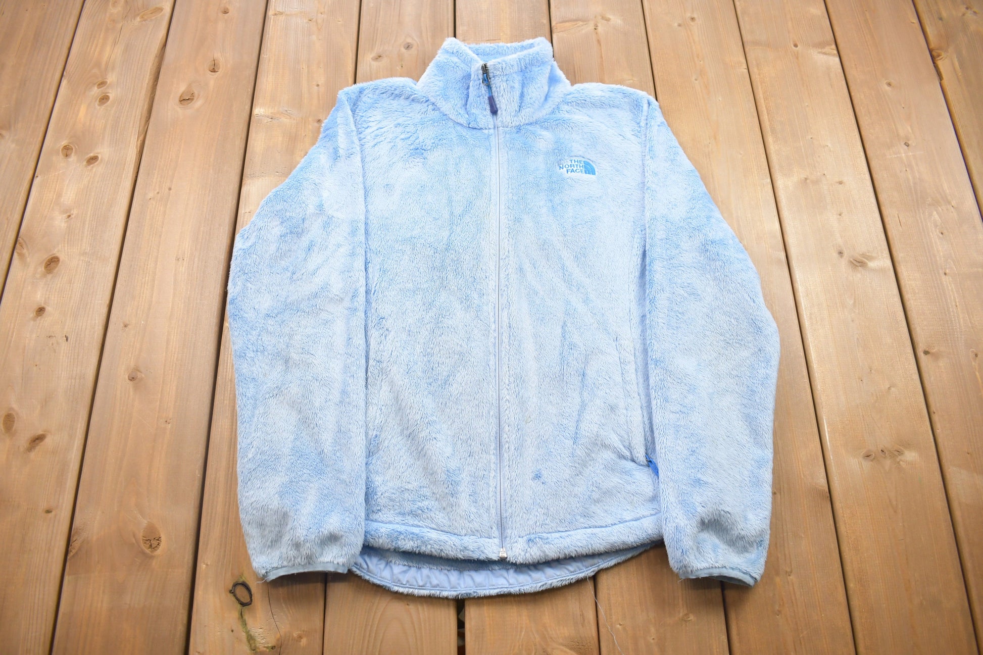 Vintage 1990s North Face Fluffy Fleece Sweater / Women's Vintage / Outdoors / 90s Sweater / Streetwear / Hiking / Fleece Zip up