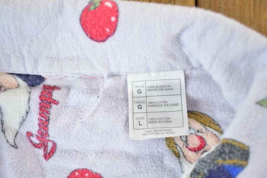 Vintage 1990s Snow White Disney AOP Sleepwear Button Up Shirt Size Mens L