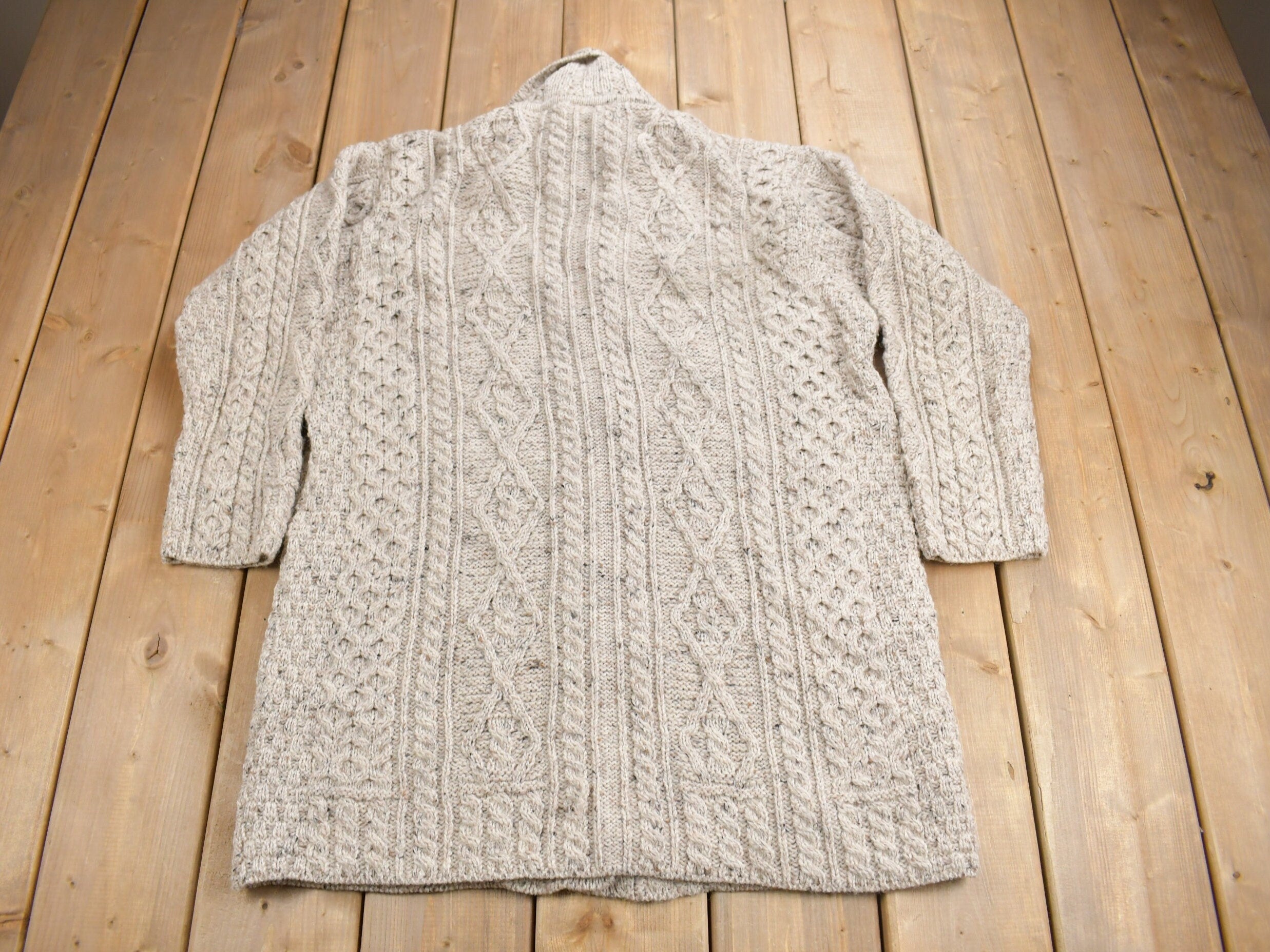 Vintage 1990s Kilronan 100% Wool Cable Knit Sweater