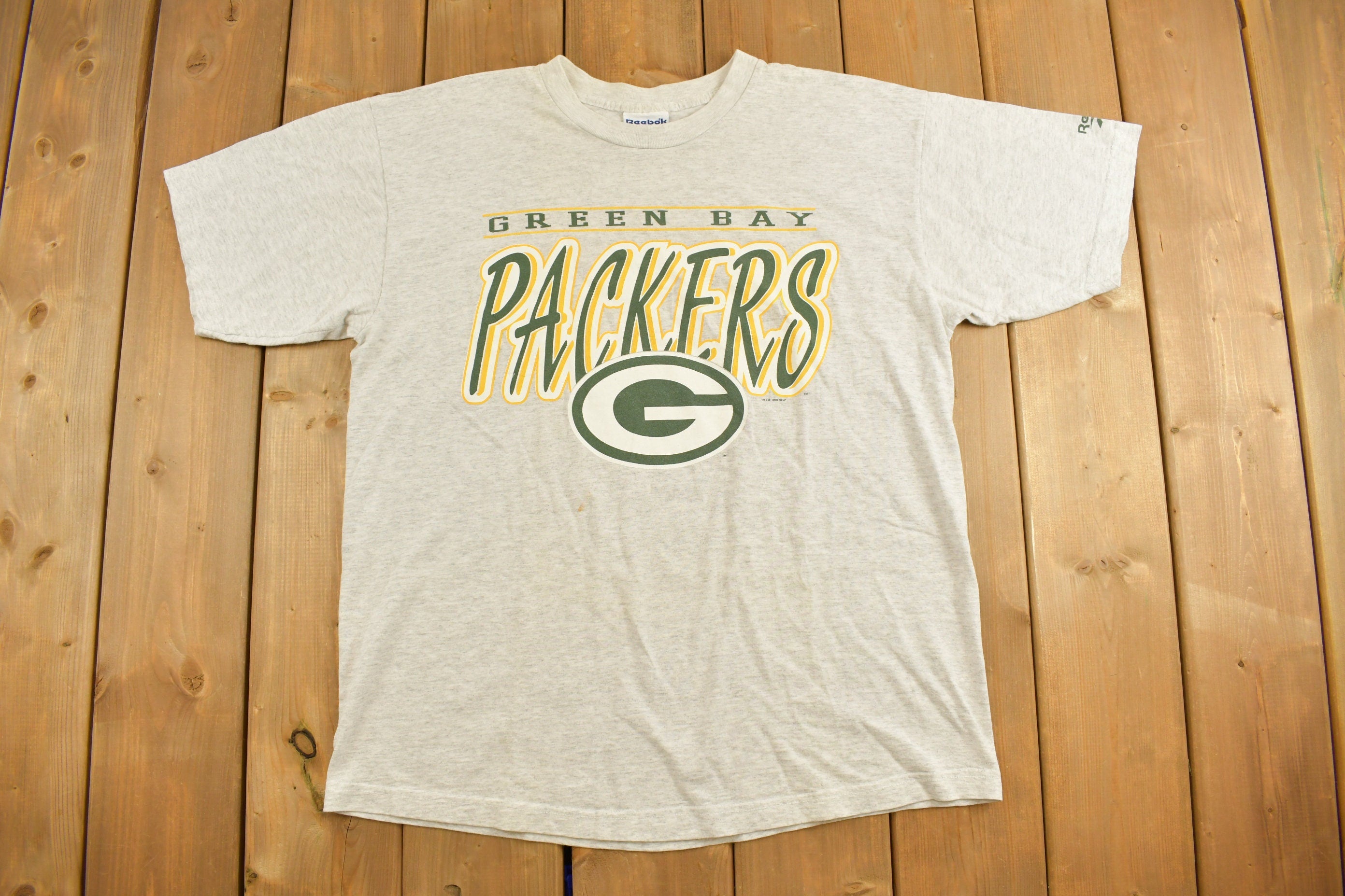 Vintage 1996 Green Bay Packers Reebok NFL Graphic T-Shirt 90s Streetwear