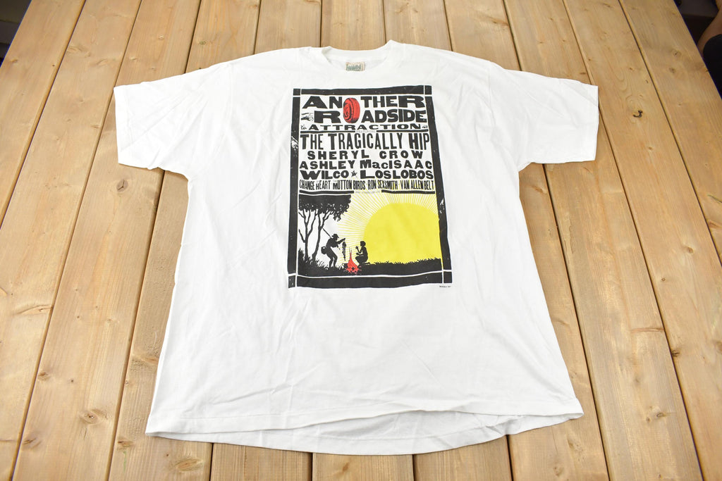 Vintage 1997 Deadstock The Tragically Hip Another Roadside Attraction Graphic Single Stitch Band Tee Made in Canada