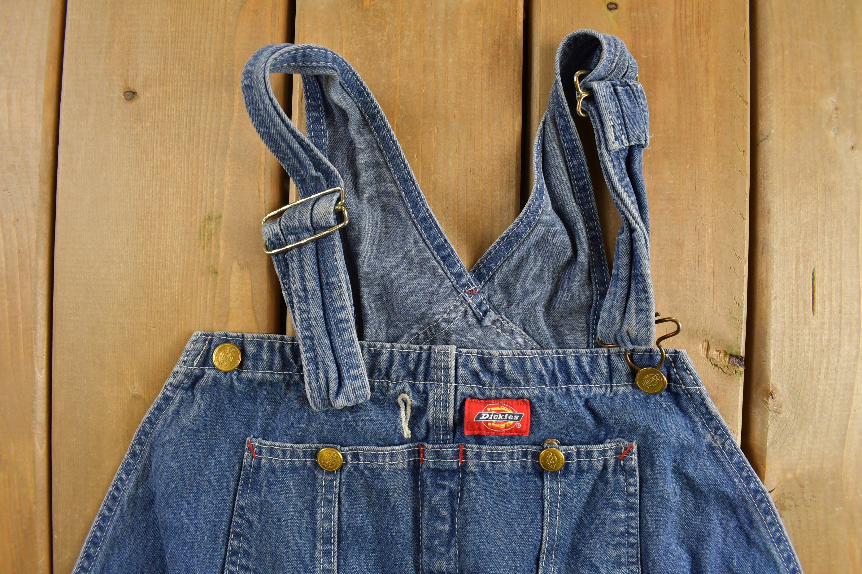 Vintage 1990s Dickies Denim Jean Overalls Size 50 x 31