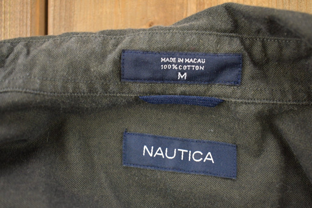 Vintage 1990s Nautica Blank Button Up Shirt